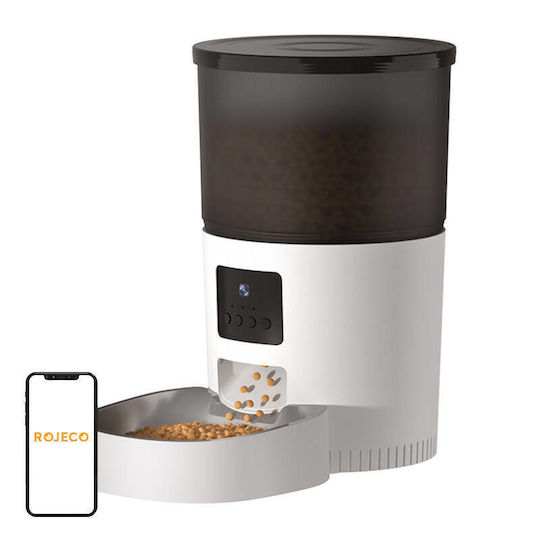 Rojeco RWSQ-06 Automatic Bowl made of ABS Plastic Food Slow Feeder for Dog & Cat 3lt 28.3cm in Gray Color