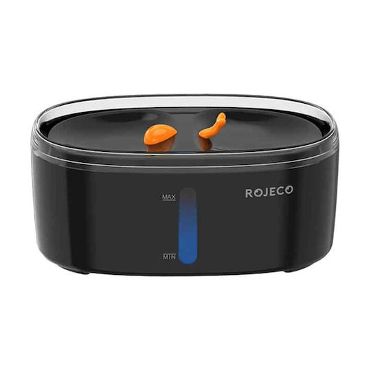 Rojeco RYSJ-09 Αυτόματη Πλαστική Ποτίστρα / Συντριβάνι για Σκύλο & Γάτα 2x 2.5lt σε Μαύρο Χρώμα
