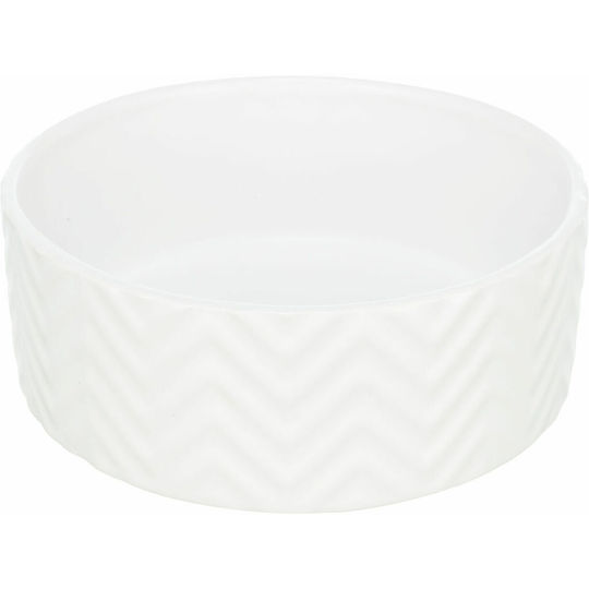 Trixie Ceramic Ceramic Bowl Food & Water for Dog & Cat 1.6lt 20cm in White Color