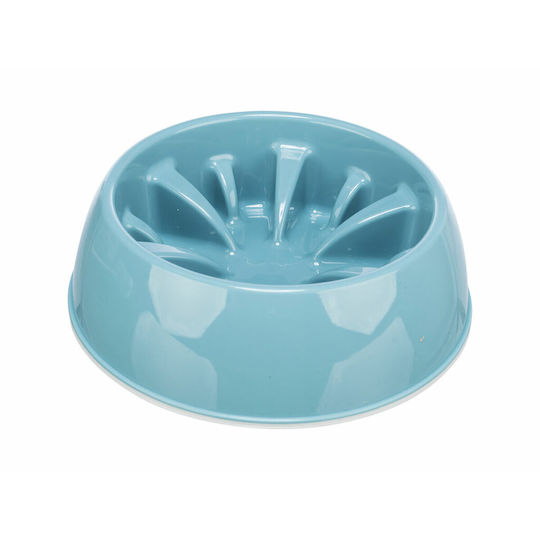 Trixie Kunststoff Schalen Futter Langsame Fütterung für Hund & Katze 800ml 20cm in Blau Farbe