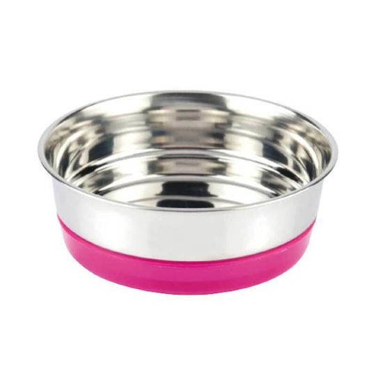 Croci Metallisch Schalen Futter & Wasser für Hund & Katze auf Basis von 820ml in Fuchsia Farbe