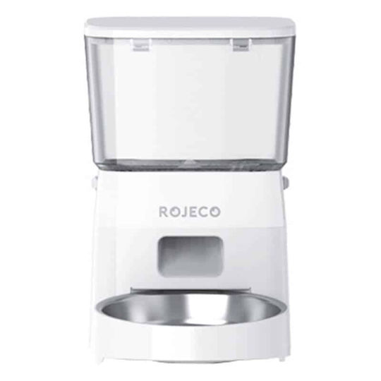 Rojeco Automatisch Edelstahl Schalen Futter für Hund & Katze auf Basis von 2lt 28.5cm in Weiß Farbe