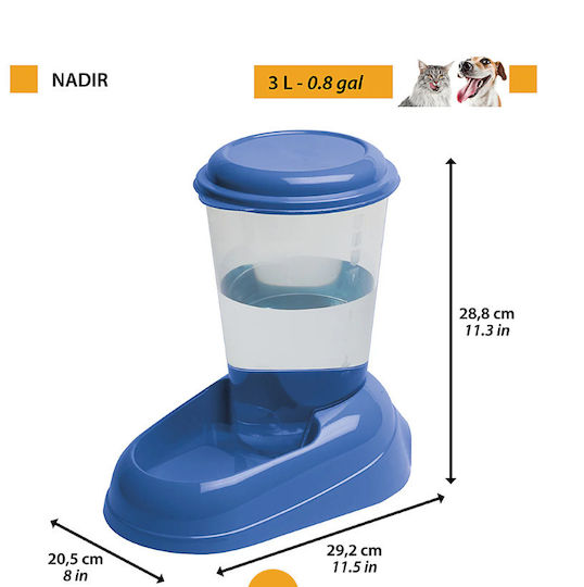 Ferplast Automatic Plastic Water Dispenser for Dogs & Cats 3 L 28.8 cm