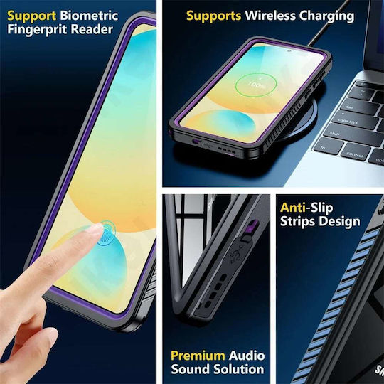 Shellbox 360 Full Cover Πλαστικό / Σιλικόνης Αδιάβροχο Μαύρο (Galaxy S25)