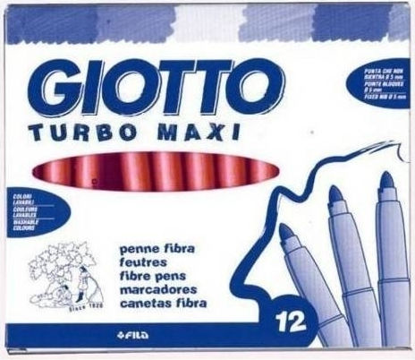 Giotto Turbo Maxi Pink Washable Drawing Marker 5mm Thick