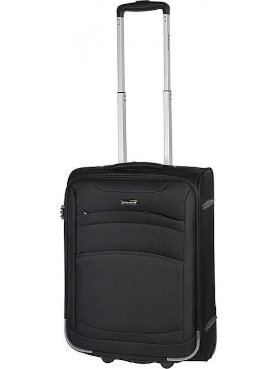Diplomat Kleine Die Londoner Kollektion Stoff-Kabinenkoffer Schwarz mit 2 Rädern Höhe 55cm