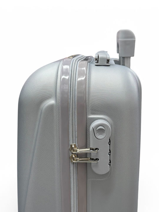 Olia Home Valiză De Călătorie Cabină Tough Argintie Cu 4 Roți Înălțime 52 Cm