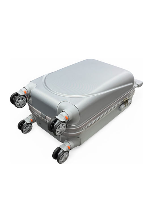 Olia Home Valiză De Călătorie Cabină Tough Argintie Cu 4 Roți Înălțime 52 Cm