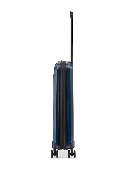 Senz° Μεγάλη Βαλίτσα Ταξιδίου Σκληρή Midnight Blue με 4 Ρόδες