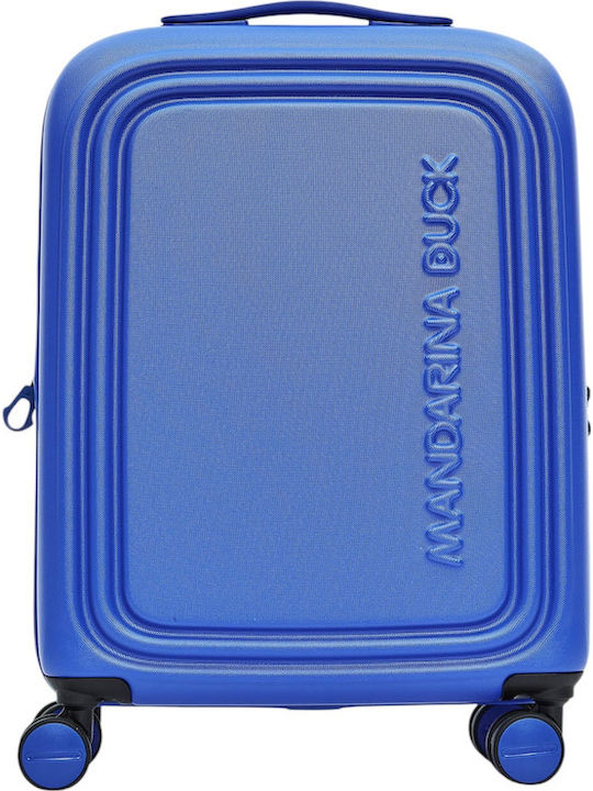 Mandarina Duck Logoduck Βαλίτσα Ταξιδίου Καμπίνας Σκληρή Μπλε Ρουά με 4 Ρόδες Ύψους 55εκ.