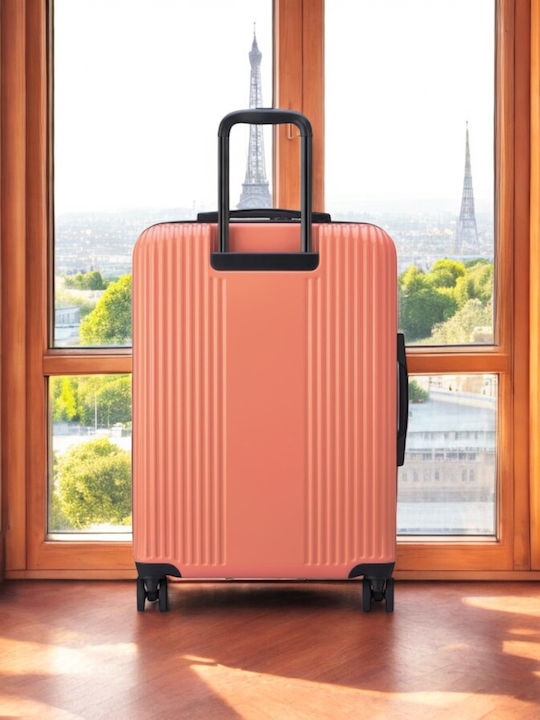 Delsey Ophelie Valiză De Călătorie Medie Tough Coral Pink Cu 4 Roți Înălțime 66 Cm