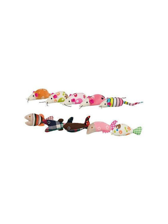 Trixie Fish Cat Toy Mouse Mice & Fish 9-12cm (Various Designs)