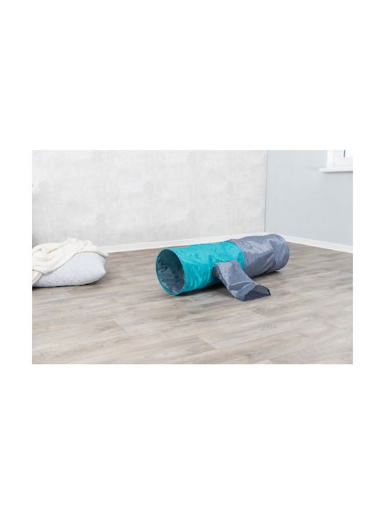 Trixie Playing Tunnel Cat Toy Tunnel Turquoise Tunnel with 4 Entrances 30x115cm