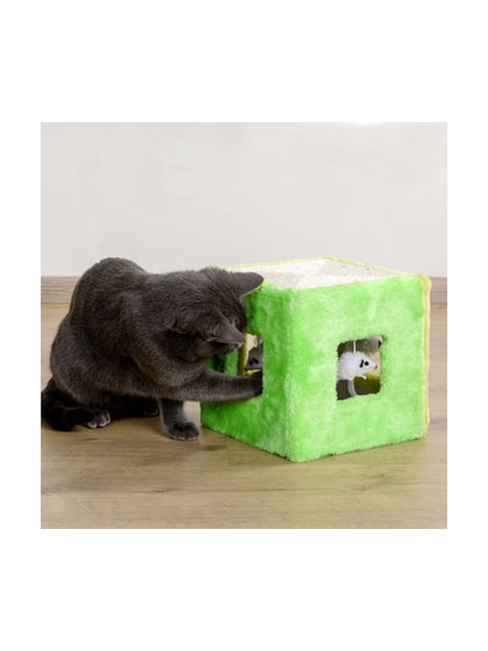 Kerbl Cat Toy Mouse Sisal Cube Green/Yellow