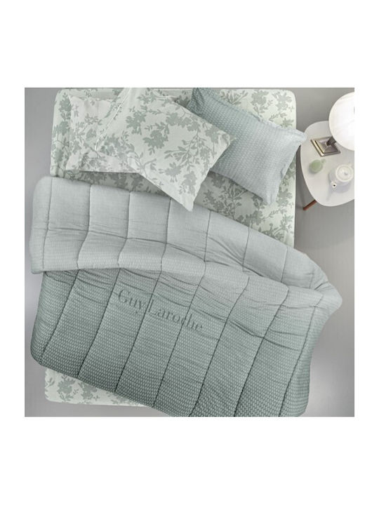 Guy Laroche Duvet Queen 220x240cm Christy Aqua Grey