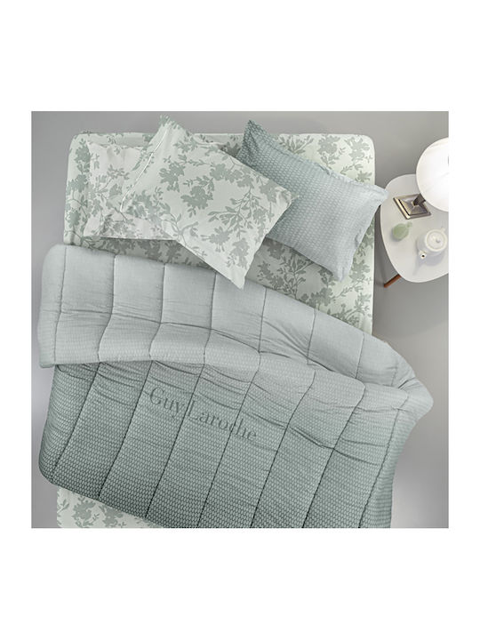 Guy Laroche Duvet Queen 220x240cm Christy Aqua Grey