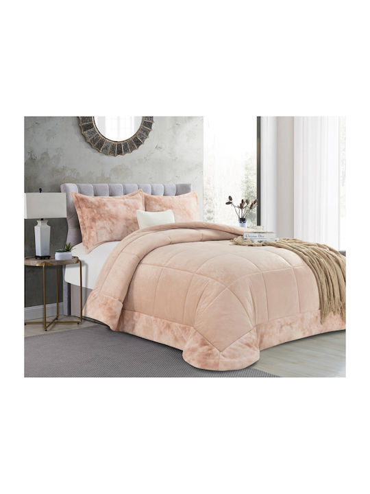 Liolios Home Duvet Cover Queen 240x260cm Crystal Pudra