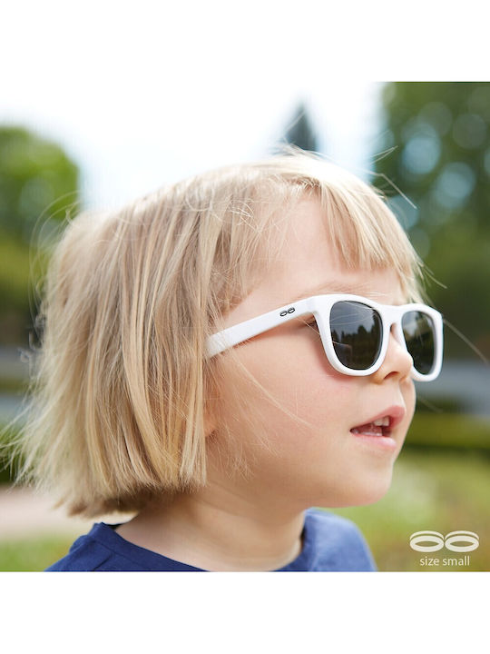 iTooTi Unbreakable Square Baby Kids Sunglasses with Polarized Lenses White for 6-24 Months