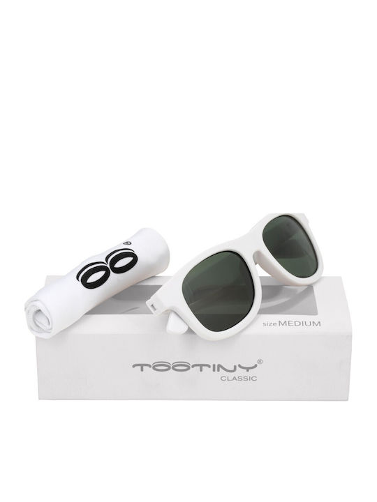 iTooTi Unbreakable Square Baby Kids Sunglasses with Polarized Lenses White for 6-24 Months
