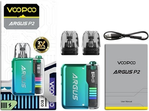 Voopoo Argus P2 Kit de poduri 2ml cu Baterie Încorporată 1100mAh Neon Blue
