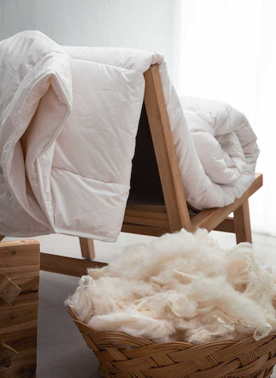 Vesta Home Πάπλωμα Υπέρδιπλο Μάλλινο 220x230εκ. Alpaca White 400 GSM 12.5 togs