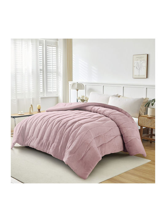 Liolios Home Bettbezug Großes Doppelbett 220x240cm Doha Lt Pudra 350 GSMGsm