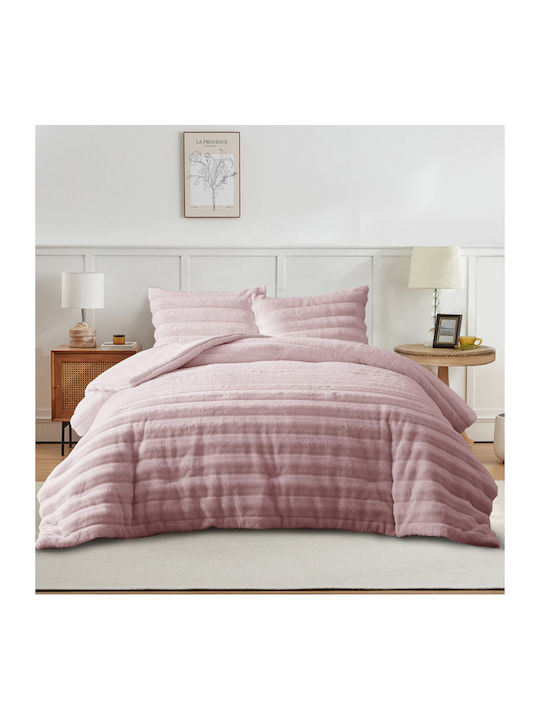 Liolios Home Bettbezug Großes Doppelbett 220x240cm Volcano Amethyst