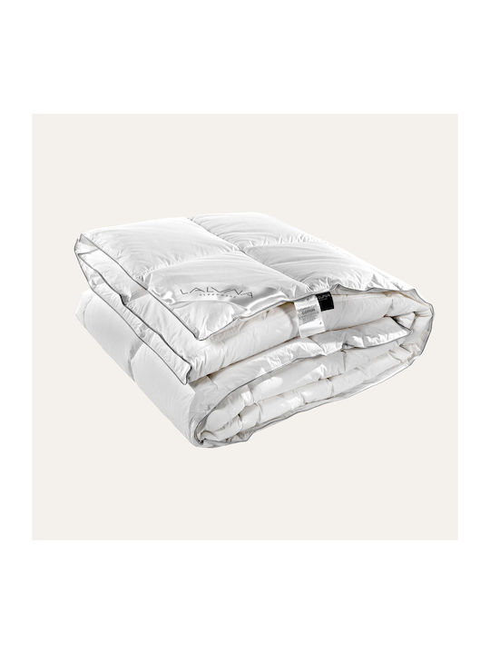 La Luna Πάπλωμα Μονό με Γέμιση Hollowfiber 160x220εκ. The Lightweight Cotton Quilt Λευκό 200 GSM 4.5 togs