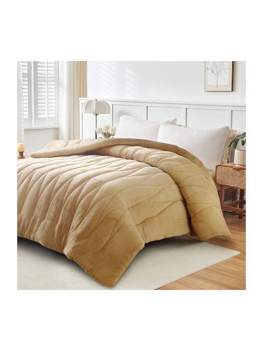 Liolios Home Duvet Cover Semi-double 180x240cm Doha Camel 350 GSMGsm