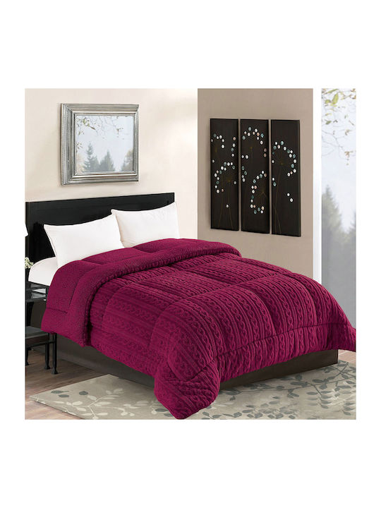 Silk Fashion Duvet Cover Queen 220x240cm Braid Bordeaux 780 GSMGsm