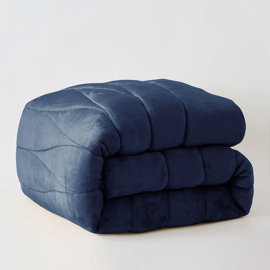 Liolios Home Комбинирано одеяло Куинсайз 220x240бр Doha Navy 350 г/м²Gsm