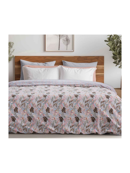 Madi Duvet Set Queen 220x240cm Buds Gray 3pcs
