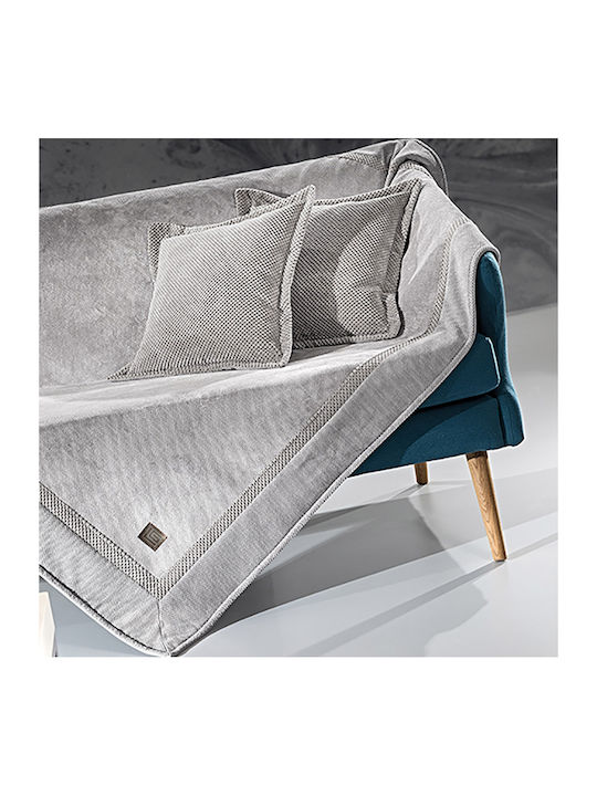 Guy Laroche Rubicon Sofa Throw 2 Seater 2 Sides 170x250cm Elephant