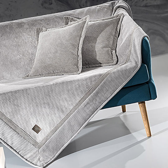 Guy Laroche Rubicon Sofa Throw 2 Seater 2 Sides 170x250cm Elephant