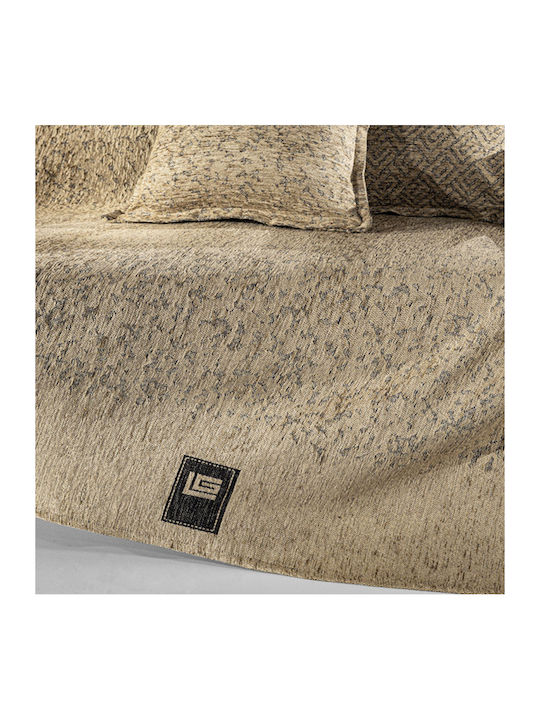 Guy Laroche Zweisitzer-Sofa Überwurf 2 Seiten Matis 180x250cm Beige