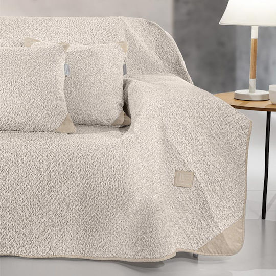 Guy Laroche Lama Sofa Throw 2 Seater Jacquard 170x250cm Beige