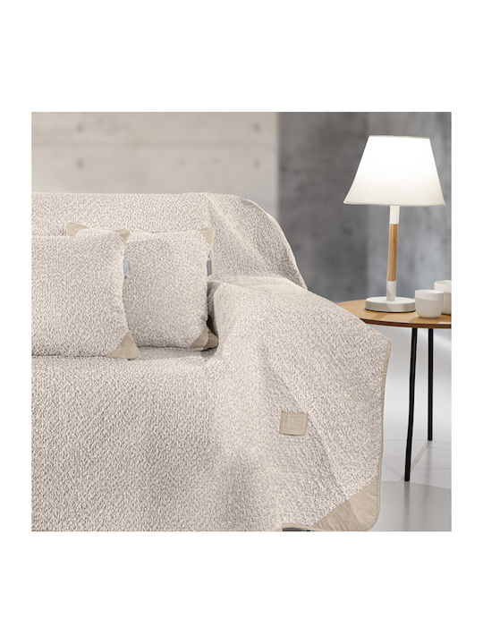 Guy Laroche Lama Three-Seater Sofa Throw Jacquard 170x300cm Beige