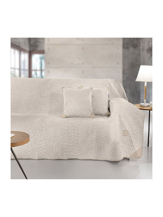 Guy Laroche Lama Armchair Throw Jacquard 170x150cm Beige