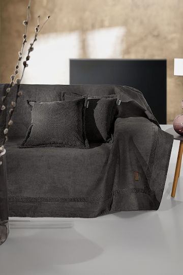 Guy Laroche Rubicon Three-Seater Sofa Throw 170x300cm Bitter