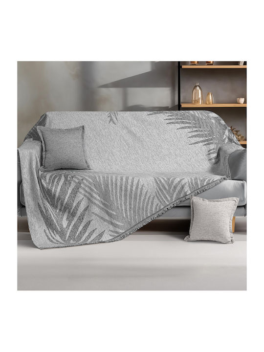 Beauty Home Σετ Ριχτάρια 2τμχ Chenille Γκρί 8635ΣΕΤ2