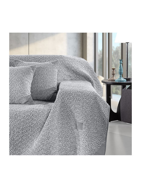 Guy Laroche Lama Ριχτάρι Τετραθέσιου Καναπέ Ζακάρ 170x350εκ. Silver 1133086224025