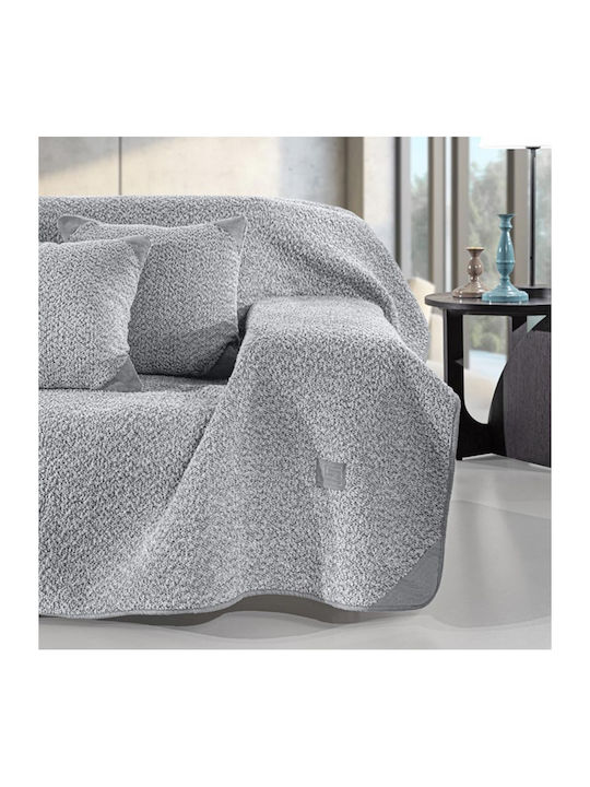 Guy Laroche Lama Ριχτάρι Πολυθρόνας Ζακάρ 170x150εκ. Silver 1133086224012