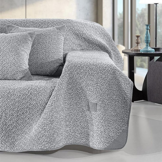 Guy Laroche Lama Ριχτάρι Πολυθρόνας Ζακάρ 170x150εκ. Silver 1133086224012