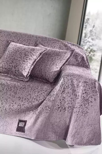 Guy Laroche Matis Ριχτάρι Διθέσιου Καναπέ Δύο 'Οψεων Chenille 180x250εκ. Purple