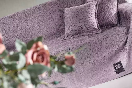 Guy Laroche Matis Ριχτάρι Διθέσιου Καναπέ Δύο 'Οψεων Chenille 180x250εκ. Purple