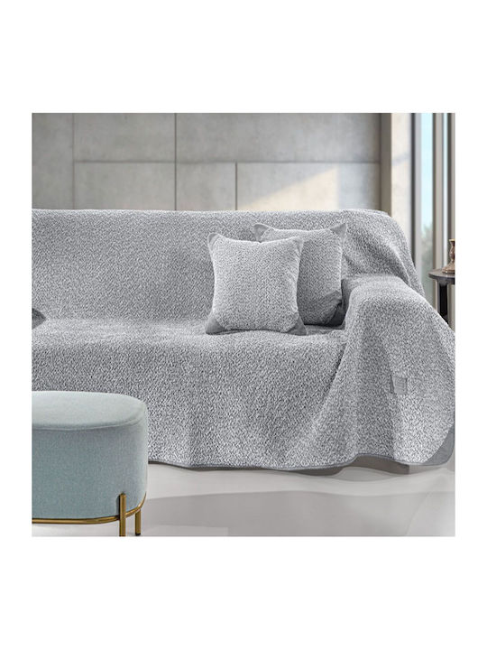 Guy Laroche Lama Ριχτάρι Πολυθρόνας Ζακάρ 170x150εκ. Silver 1133086224012