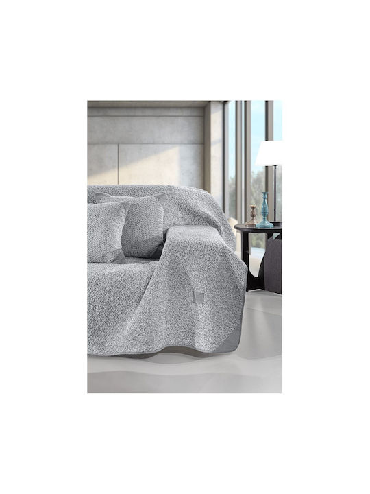 Guy Laroche Lama Ριχτάρι Πολυθρόνας Ζακάρ 170x150εκ. Silver 1133086224012