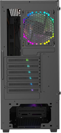 ProGaming Scar V2 Gaming Midi Tower Computer Case with Side Window and RGB Lighting Black