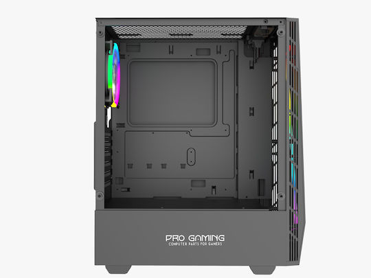 ProGaming Pro Gaming Samurai V2 Midi Tower Computer Case with Side Window and RGB Lighting Black