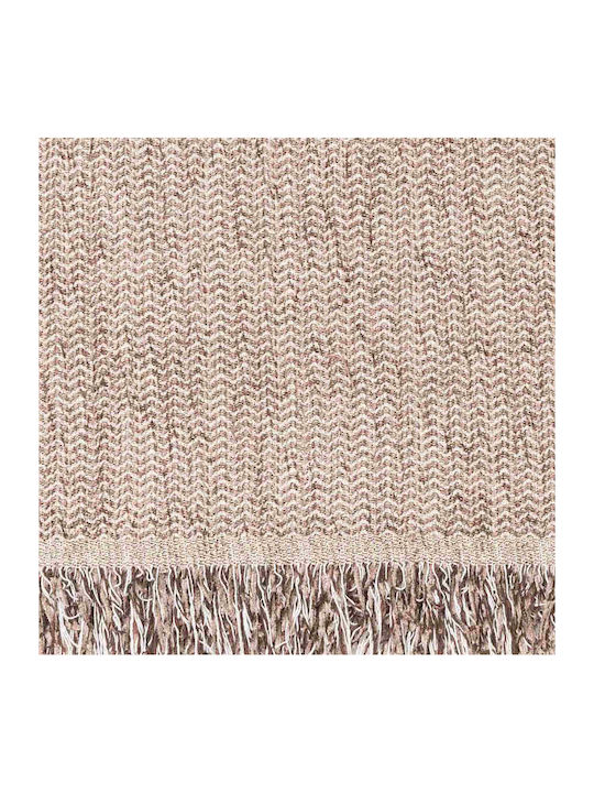 Borea Earth Armchair Throw Chenille 180x180cm Brown